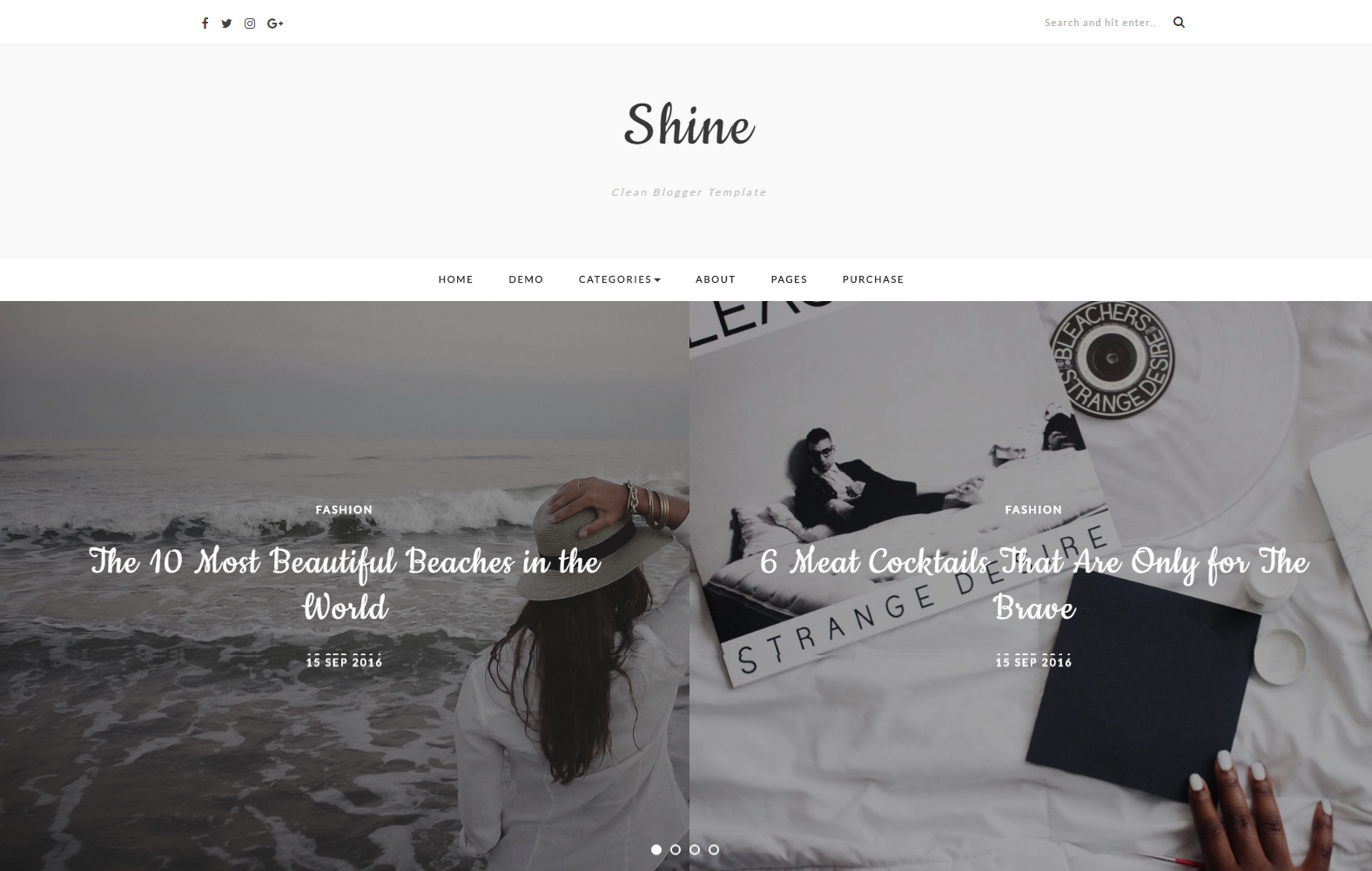 Shine Blogger Template